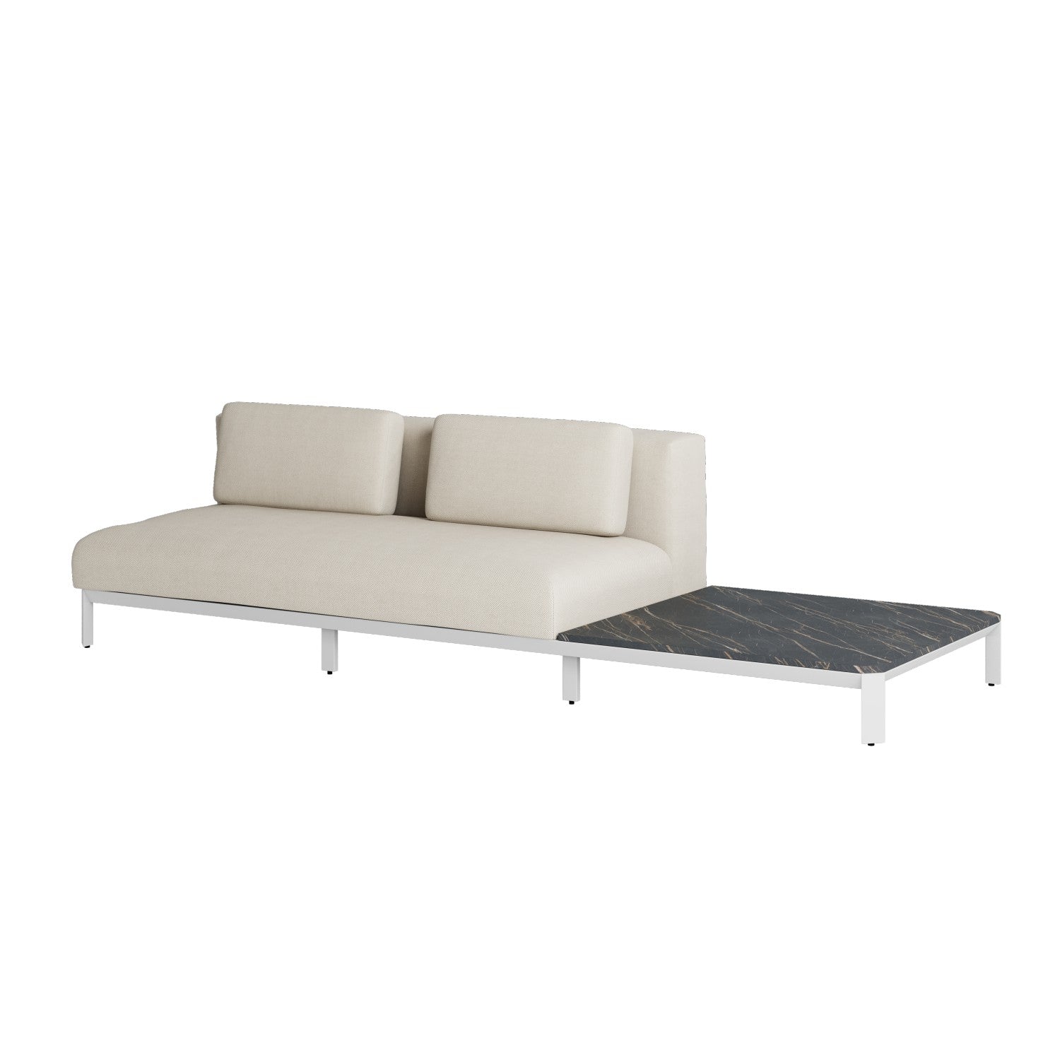 MAUROO - Outdoor Long Sofa With Table