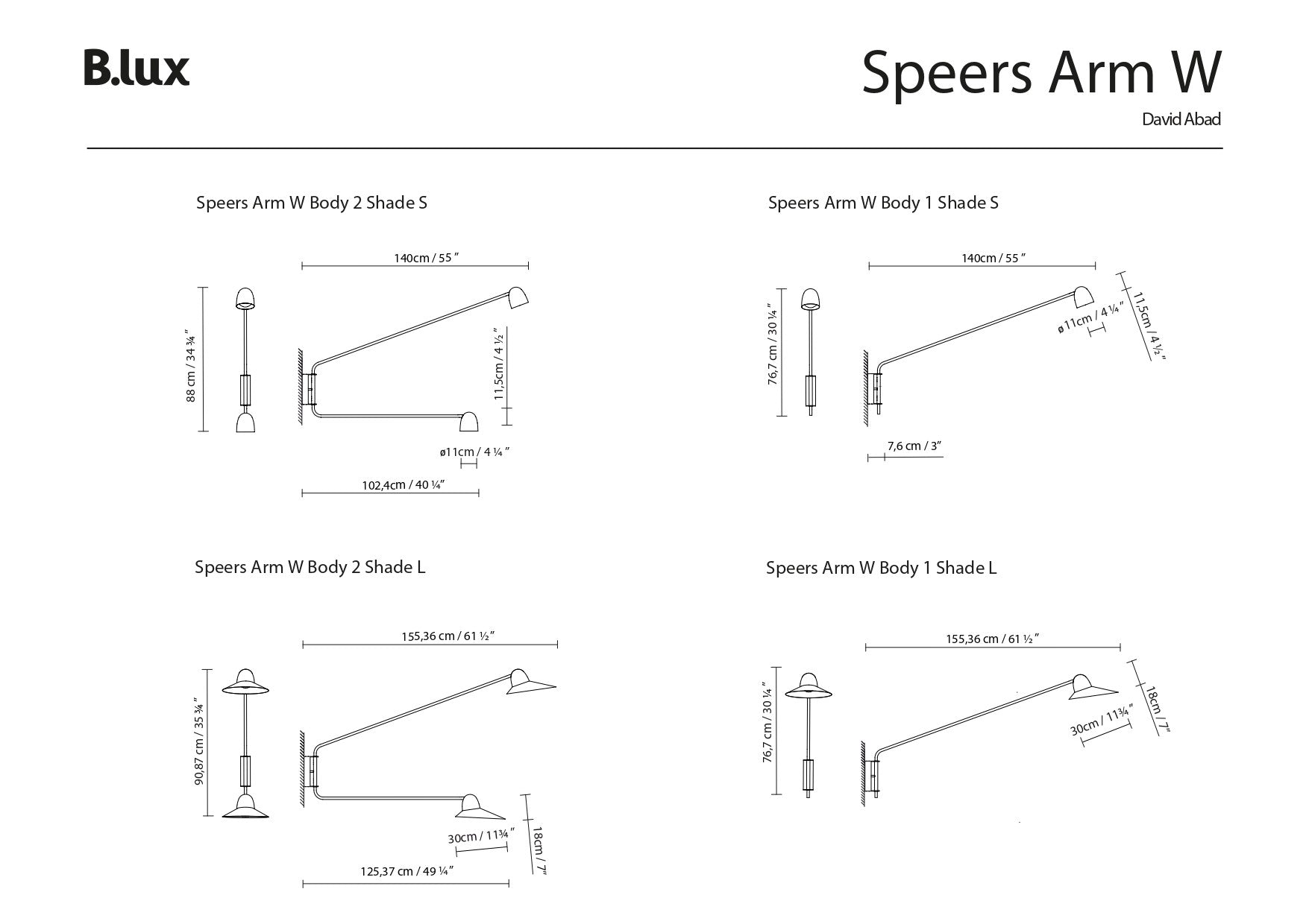 SPEERS - Wandleuchte